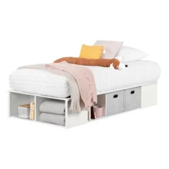 Twin Flexible Platform Bed With Baskets Pure White - South Shore -Safavieh Shop GUEST 7c7a7e5e 7841 4a09 bed7 561f82981a4a