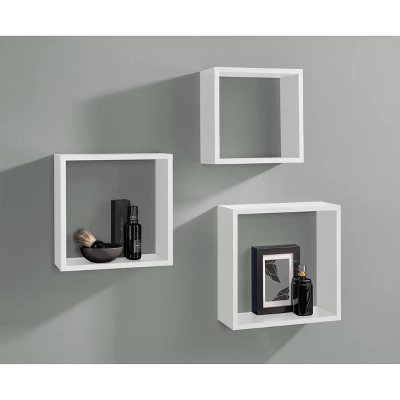 Dolle Floating Shelf Set Of Box Frames - White 3 Dolle Floating Shelf Set Of Box Frames - White