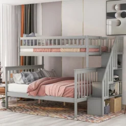 Twin Over Full Stairway Bunk Bed With Storage-ModernLuxe -Safavieh Shop GUEST 7e9267d1 aca3 45ef a5d8 3c99b32d34ae