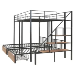 Full Over Twin-Twin Triple Bunk Bed With Drawers And Staircase - ModernLuxe -Safavieh Shop GUEST 7feccad3 53d8 4131 821d 95ac503b6e83