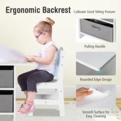 Babyjoy Kids Art Play Wood Table And 2 Chairs Set W/ Storage Baskets Puzzle -Safavieh Shop GUEST 82b00bbf cbbb 4617 8057 a38810842849