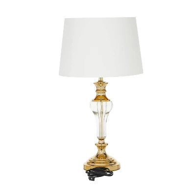 27" X 15" Glam Glass Table Lamp Gold - Olivia & May 7 27" X 15" Glam Glass Table Lamp Gold - Olivia & May - Image 5