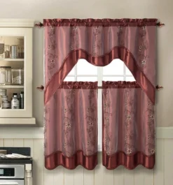 GoodGram 3 Piece Daphne Embroidered Complete Kitchen Curtain Tier And Valance Set -Safavieh Shop GUEST 83889fb3 edf5 4205 9836 4c1c911a67d5