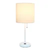 19.5" Bedside Power Outlet Base Metal Table Desk Lamp In White Fabric Shade - Creekwood Home -Safavieh Shop GUEST 83bb0819 6334 43f6 b1b1 54746b225fa4