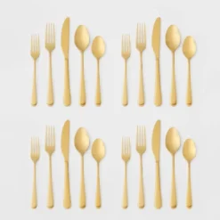 20pc Harrington Flatware Set Gold - Threshold™ -Safavieh Shop GUEST 83f8ea2e 2885 4bf8 9e92 e1aa54e1e88c