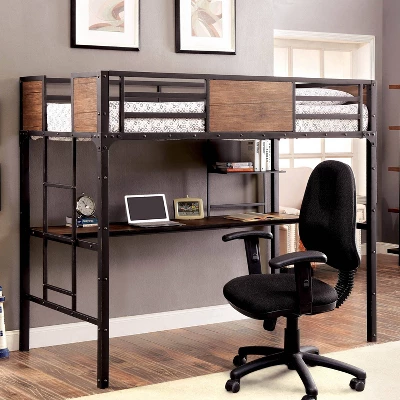 Twin Navii Industrial Loft Bed Black - HOMES: Inside + Out 4 Twin Navii Industrial Loft Bed Black - HOMES: Inside + Out - Image 2