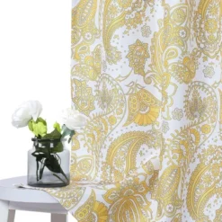 Trinity Paisley Floral Kitchen Tier Curtains For Bathroom Cafe Bedroom -Safavieh Shop GUEST 844757d6 033a 490f 8234 09d5400e6fb8