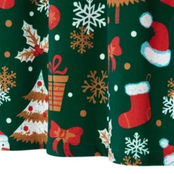 Trinity Velvet Christmas Snowman And Falling Snowflake Pattern Short Curtains -Safavieh Shop GUEST 84cf5806 ed7d 4a10 ae21 c7067a3170b1