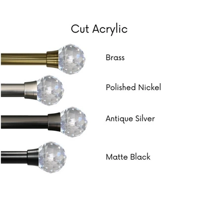 Linen Avenue Cut Acrylic Single And Double Window Curtain Rod Set 3 Linen Avenue Cut Acrylic Single And Double Window Curtain Rod Set