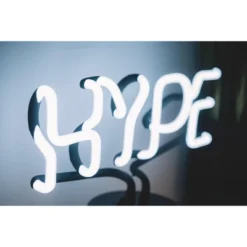 Amped Co 9.6" X 8.3" HYPE Real Neon Light Novelty Desk Lamp, White -Safavieh Shop GUEST 84f50c24 cc03 4f8e b87a e20f94aa6467
