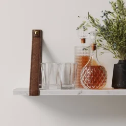 Brandon Vintage Matte Faux Marble Wall Shelf Brown - Nathan James -Safavieh Shop GUEST 854810bb 6ad0 45a3 a187 45090e904d8a