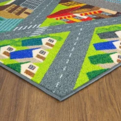 KC CUBS Boy & Girl Kids City Road Car Vehicle Traffic Educational Learning & Game Play Non Slip Nursery Bedroom Classroom Rug Carpet -Safavieh Shop GUEST 858b6064 7666 4aaf a3b4 321539a9de27