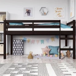 Twin Ashanti Wood Loft Bed - Room & Joy