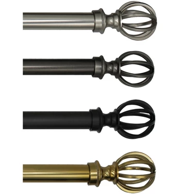 Linen Avenue Cage Single And Double Window Curtain Rod Set 7 Linen Avenue Cage Single And Double Window Curtain Rod Set - Image 5