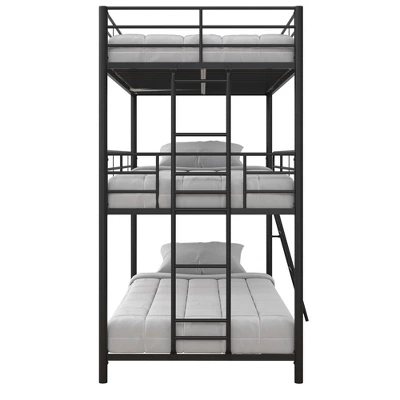 Triple Twin Zeke Metal Bunk Bed - Room & Joy 11 Triple Twin Zeke Metal Bunk Bed - Room & Joy - Image 9