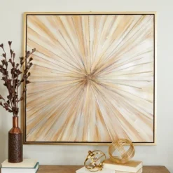 Canvas Starburst Radial Framed Wall Art With Gold Frame Brown - Olivia & May 12 Canvas Starburst Radial Framed Wall Art With Gold Frame Brown - Olivia & May -Safavieh Shop GUEST 8beaa961 6de9 455f 8099 fc34d3619b18