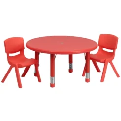 Flash Furniture 33" Round Plastic Height Adjustable Activity Table Set With 2 Chairs 19 Flash Furniture 33" Round Plastic Height Adjustable Activity Table Set With 2 Chairs -Safavieh Shop GUEST 8d9e76db d288 4828 8cbb 8dfec7c6f9cd