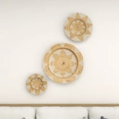 Set Of 3 Rattan Plate Woven Basket Wall Decors - Olivia & May -Safavieh Shop GUEST 8dc266b0 5cfb 4eb3 9410 cade04187805