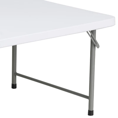 Flash Furniture 4.93-Foot Kid's Granite White Plastic Folding Table 7 Flash Furniture 4.93-Foot Kid's Granite White Plastic Folding Table - Image 5