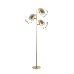 66.5" 3-Light Billy Modern Contemporary Iron LED Floor Lamp Brass Gold (Includes LED Light Bulb) - JONATHAN Y -Safavieh Shop GUEST 9039b320 8560 4f2e 9f49 aa5da30dcacb