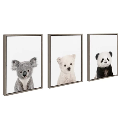 3pc Sylvie Three Bears Framed Canvas Wall Art By Amy Peterson Gray - Kate And Laurel 3 3pc Sylvie Three Bears Framed Canvas Wall Art By Amy Peterson Gray - Kate And Laurel