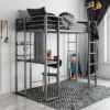 Twin Adele Loft Bed With Desk Silver - Room & Joy -Safavieh Shop GUEST 9178d08c 8b00 4501 afe9 9be29f54e209