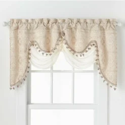 Kate Aurora Georgina Ultra Luxurious Raised Jacquard And Fringed Trimmed Austrian Window Valance -Safavieh Shop GUEST 92f701ec e86d 4e1e b20d a6abf58dbb7b