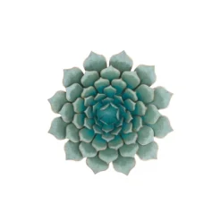 Metal Floral Wall Decor Teal - Olivia & May