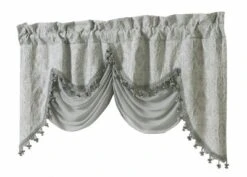 Kate Aurora Georgina Ultra Luxurious Raised Jacquard And Fringed Trimmed Austrian Window Valance -Safavieh Shop GUEST 95794986 182e 47d4 8143 52d0cb558a9f