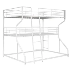 Full XL Over Twin XL Over Queen Size Metal Triple Bunk Bed With Ladder-ModernLuxe -Safavieh Shop GUEST 958ce825 7725 4a32 927c f8fe7df7d147