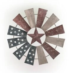 Patriotic Windmill Metal Wall Decor - Alpine Corporation -Safavieh Shop GUEST 986de893 5d3b 478e 9a20 fe044faa1ffd