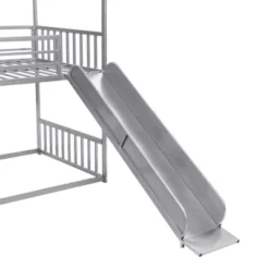 Twin Over Twin Metal Bunk Bed House Bed With Slide And Staircase-ModernLuxe -Safavieh Shop GUEST 98924ff3 98ab 4dff 8388 57a8af705500