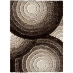 Luxe Weavers Shag Geometric Area Rug, Modern, Stain Resistant, Easy Indoor Rugs For Bedroom, Living Room
