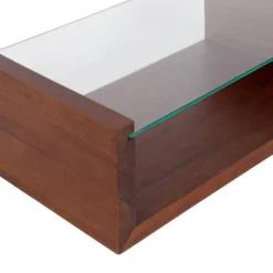 18" X 6" Holt Wood/Glass Decorative Wall Shelf Walnut Brown - Kate & Laurel All Things Decor -Safavieh Shop GUEST 99890658 c9d5 4619 b5dc 2a3cd4026033
