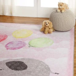 Nursery Elephant Colorful Kids Playroom Indoor Area Rug By Blue Nile Mills -Safavieh Shop GUEST 9a56d96b 6143 46fa 8228 9082c2f8ba6e
