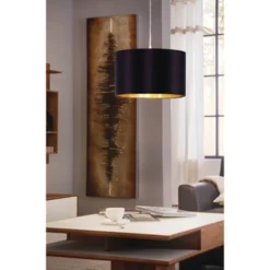 1-Light Maserlo Pendant Black/Gold - EGLO -Safavieh Shop GUEST 9b7ac092 094c 47ae ad34 548b4f7b01e3
