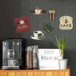Coffee House Peel And Stick Wall Decal - RoomMates -Safavieh Shop GUEST 9b9590e4 a1f9 4c84 8124 d3f5b54c0096