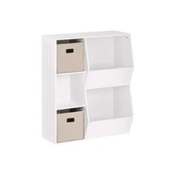 3pc Kids' Floor Cabinet With 2 Bins Set - RiverRidge Home -Safavieh Shop GUEST 9c56e74c ec76 41bc 81f0 bb4496819535