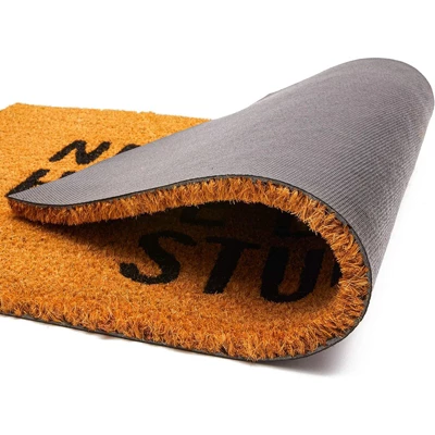 Coco Coir Welcome Door Mat 17"x30", The Neighbours Have Better Stuff Front Doormat Non Slip Rug For Home Indoor Outdoor Entrance 5 Coco Coir Welcome Door Mat 17"x30", The Neighbours Have Better Stuff Front Doormat Non Slip Rug For Home Indoor Outdoor Entrance - Image 3