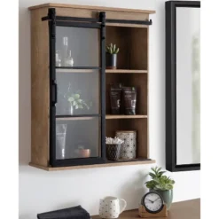 22" X 28" Barnhardt Decorative Wooden Wall Cabinet With Sliding Glass Door Rustic Brown - Kate & Laurel All Things Decor 15 22" X 28" Barnhardt Decorative Wooden Wall Cabinet With Sliding Glass Door Rustic Brown - Kate & Laurel All Things Decor -Safavieh Shop GUEST 9d48e6cf d1ae 48c2 9fc8 aca09ef0b1ff