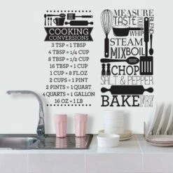 Cooking Conversions Peel And Stick Wall Decal Black/White - RoomMates 6 Cooking Conversions Peel And Stick Wall Decal Black/White - RoomMates -Safavieh Shop GUEST a03b3956 b452 4728 abbc 86ac9326579e
