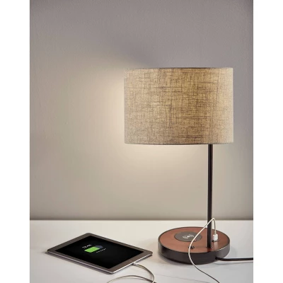 19.5" Oliver Charge Table Lamp Black - Adesso 8 19.5" Oliver Charge Table Lamp Black - Adesso - Image 6