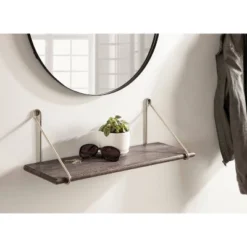 24" X 8" Palone Wood And Metal Decorative Wall Shelf Gray - Kate & Laurel All Things Decor -Safavieh Shop GUEST a16fb569 766d 49a1 a6c0 6619a5cce1e0