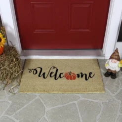 Northlight Orange Pumpkin "Welcome" Fall Harvest Outdoor Doormat 18" X 30" 5 Northlight Orange Pumpkin "Welcome" Fall Harvest Outdoor Doormat 18" X 30" -Safavieh Shop GUEST a219f3a9 7573 4347 b3f2 d2bf5324c3c6