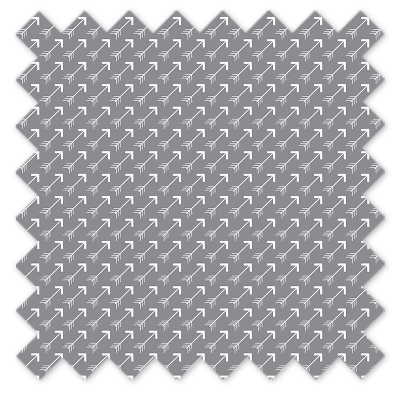 Bacati - Arrows White On Gray Cotton Printed Single Window Curtain Panel 5 Bacati - Arrows White On Gray Cotton Printed Single Window Curtain Panel - Image 3