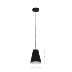 10.38" Metal Pendant Ceiling Light Black - Cresswell Lighting -Safavieh Shop GUEST a268bf57 c47b 4faa adab ca6fd3805340