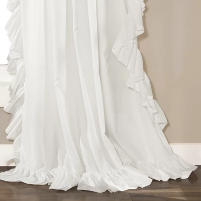 Home Boutique Reyna Window Curtain Panels Pure White 54x120 Set 5 Home Boutique Reyna Window Curtain Panels Pure White 54x120 Set - Image 3