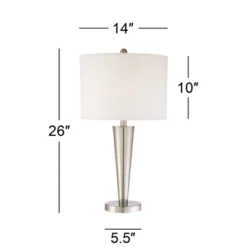 360 Lighting Geoff Modern Table Lamps 26" High Set Of 2 Brushed Nickel With USB Charging Port White Drum Shade For Bedroom Living Room Bedside Desk -Safavieh Shop GUEST a4bf76ba f301 455b 9239 e43c0184b1bc