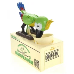 Insten Parrot Piggy Bank Robotic Coin Munching Toy Money Box, Green, 6.6x6.5 Inches -Safavieh Shop GUEST a53d7341 25ad 4fd6 9fb3 5fce180b8f83