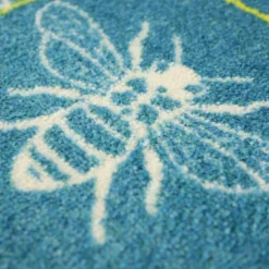 2'x3' ColorStar Bee Hex Door Mat Teal - Bungalow Flooring -Safavieh Shop GUEST a5a697e0 2704 4f5a b3b6 cd423853d3a2